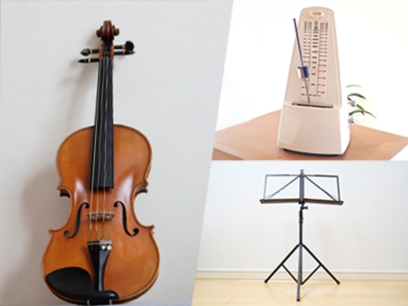バイオリンとグッズ画像